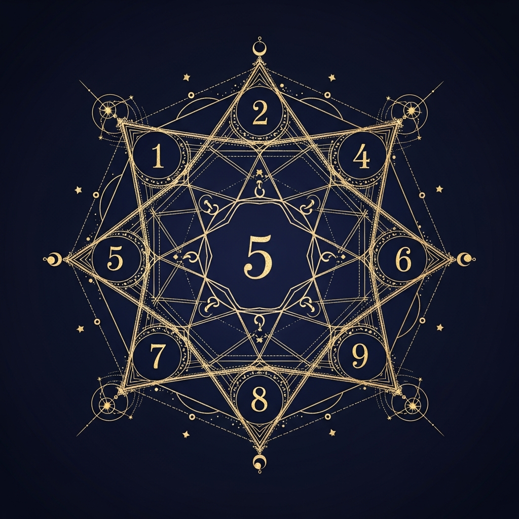 Mapa Numerológico — Chart con sacred geometry y números