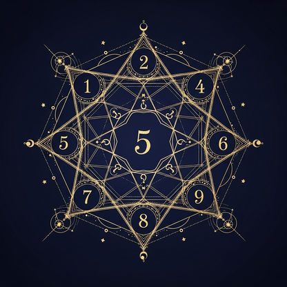 Mapa Numerológico — Chart con sacred geometry y números